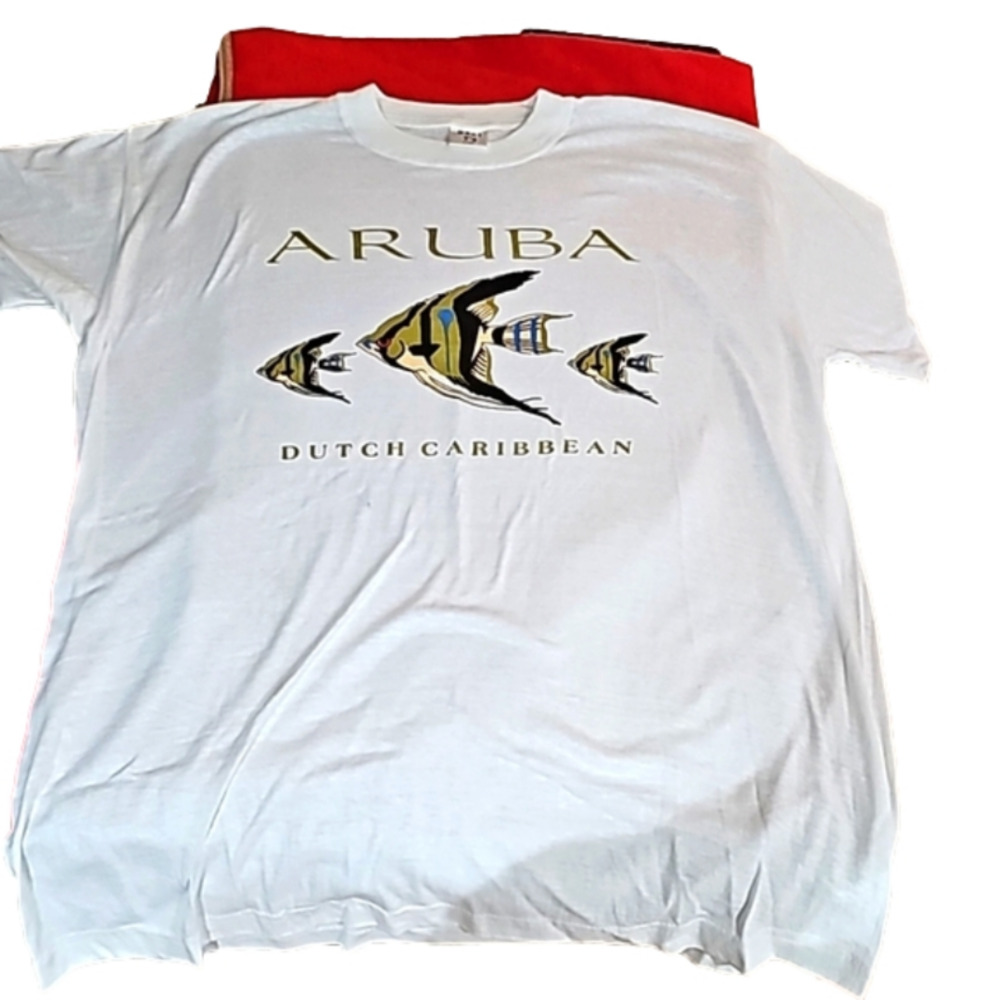 Best T's Tee Shirt ARUBA White large new